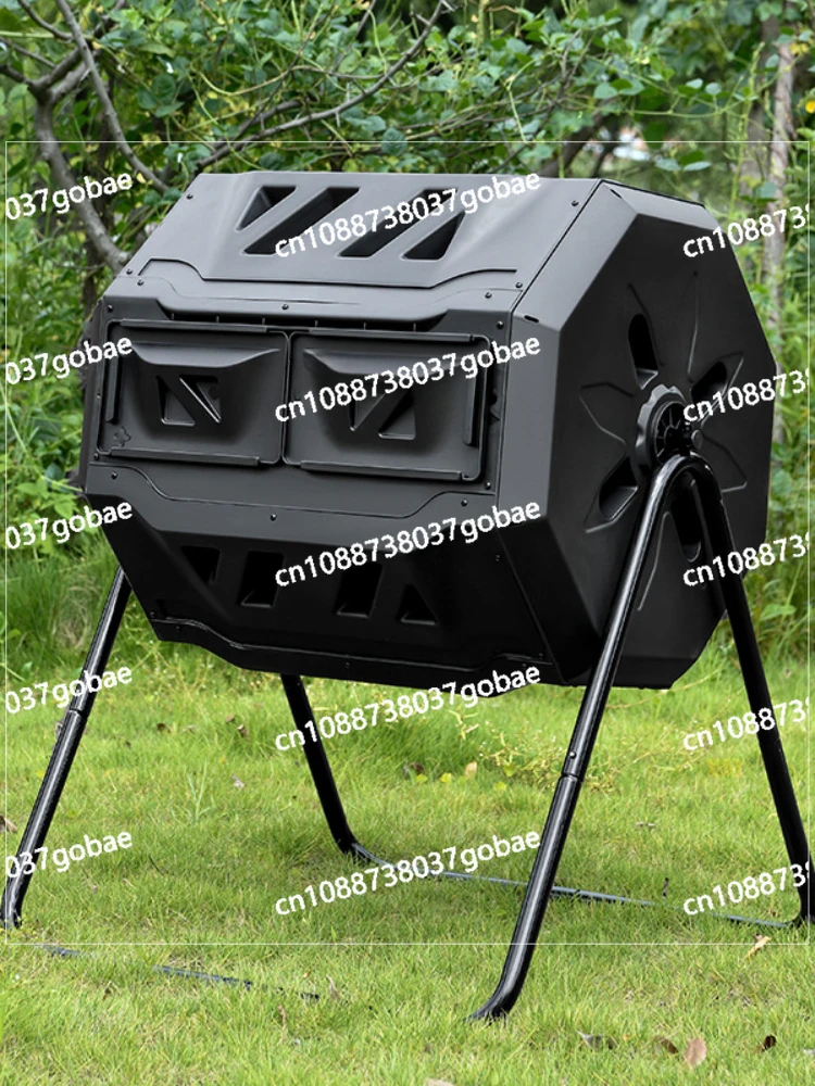 Xl Compost Bucket Deciduous Gardening Tools Plastic Roller Storage Box Organic Fertilizer Tilting Fermentation Machine