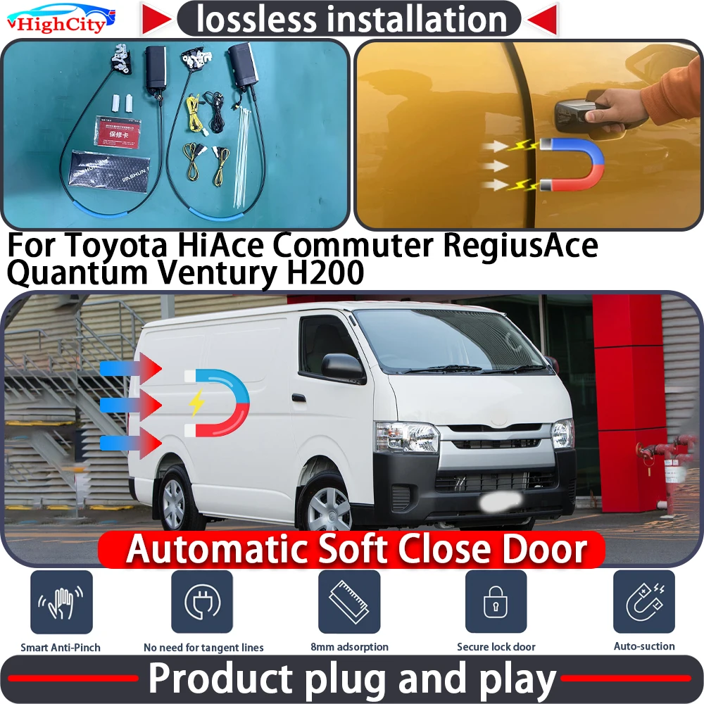 

Closing Door Lock Actuator for Toyota HiAce Commuter RegiusAce Quantum Ventury H200 Soft Close Power Latch System Auto Pull Door