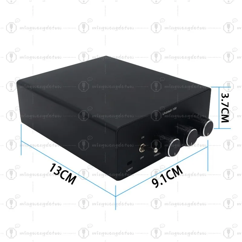 Bluetooth 5.0 Stereo Audio 2-Channel Amplifier Receiver Hi-FiD Class Integrated 100W Bass High Frequency Control