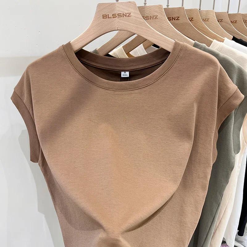 

ZJAISS 2025 женские футболки, топы, облегающие футболки с круглым вырезом и короткими рукавами, летняя модная уличная одежда Y2k