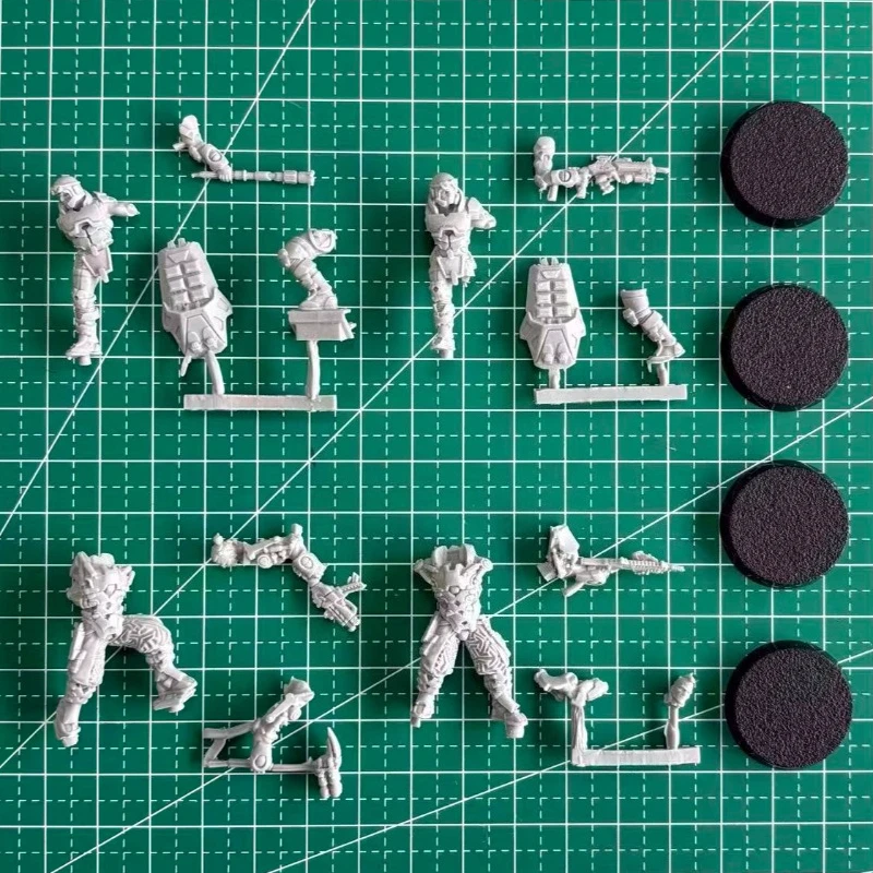 25mm Scale Resin Assembled Model Kit War Game Chess Sub Soldiers Fireteam Pack Hobby Miniature Toys Unassembled Unpainted