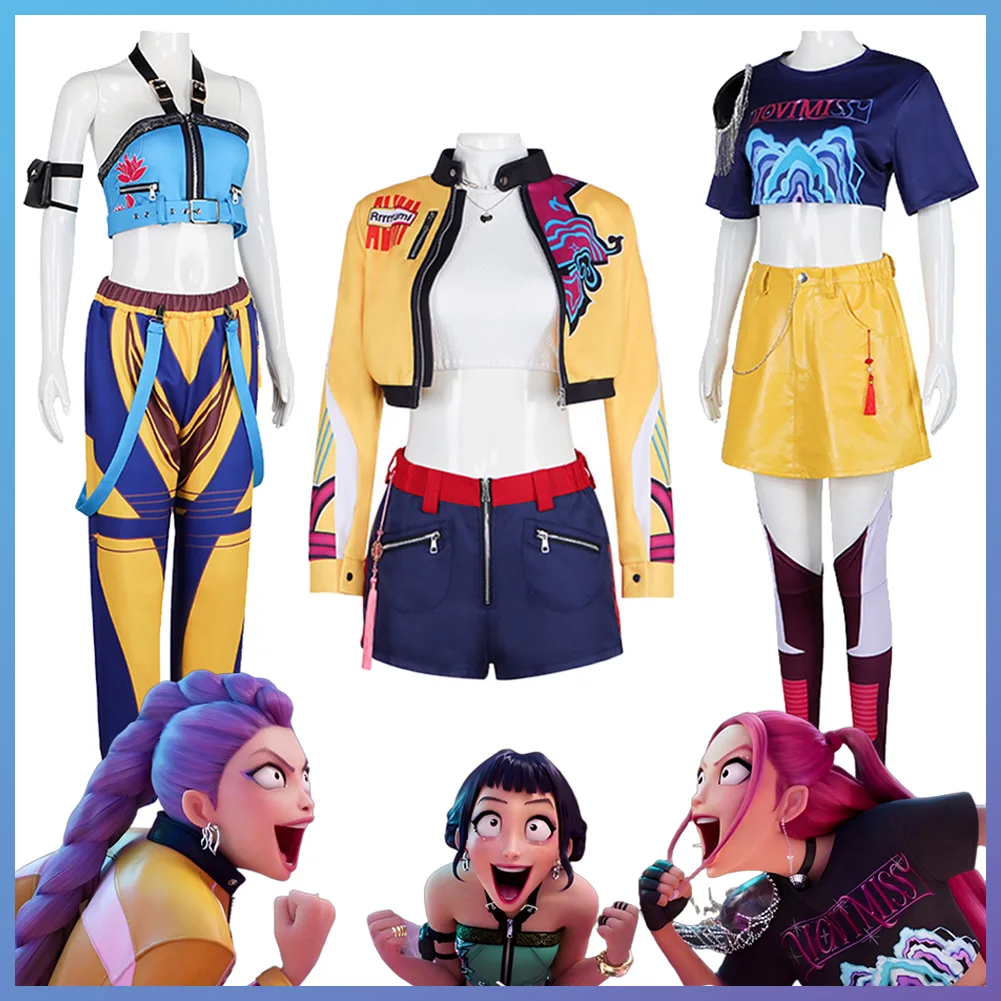 

Disguise Demon Hunter of KPop Rumi Mira Cosplay Clothing 2025 Cartoon Costume Girl Women Role Play Fancy Dress Up Party Clothes
