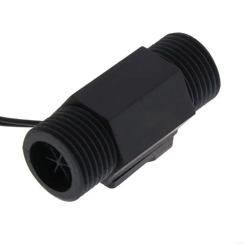 DC24V/1A Water Flow Sensor Switch Magnetic Liquid Flowmeter Fluidmeter Counter Sensor 0.75-5L/min Plastic Light Weight