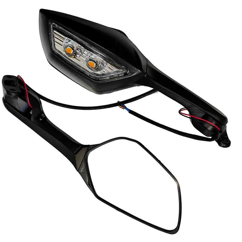 

1 Pair Motorcycle Rear View Side Mirrors with LED Turn Signal Light For Honda CBR650R CBR650F CBR250R CBR300R CBR500R