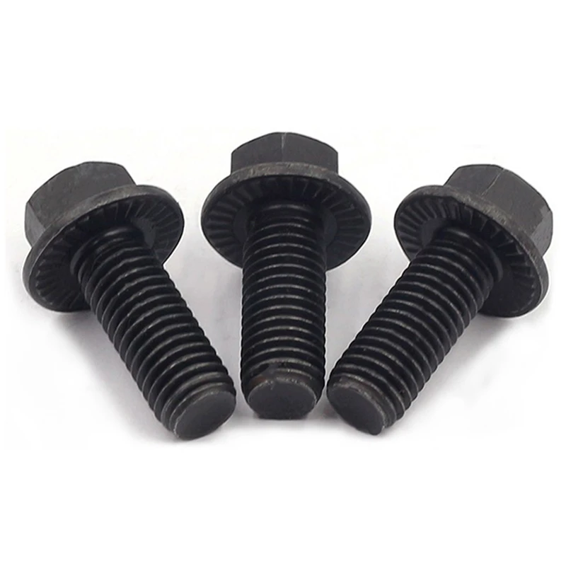 5 Boulons à Bride Hexagonale M6x55mm – Grade 10.9, Acier Carbone, Visserie Costaude