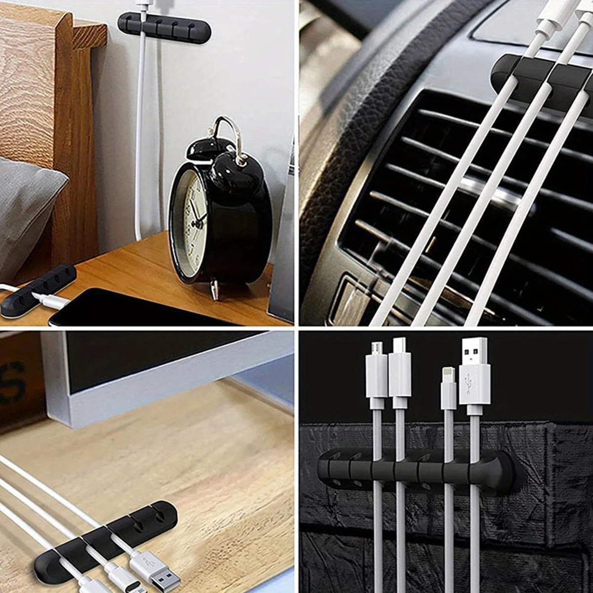 2PC Cable Organizer, Cable Organizer for Fixing Wires And Data Cables Without Punching Holes, Wire Clips, Network Cable Clamps view 6