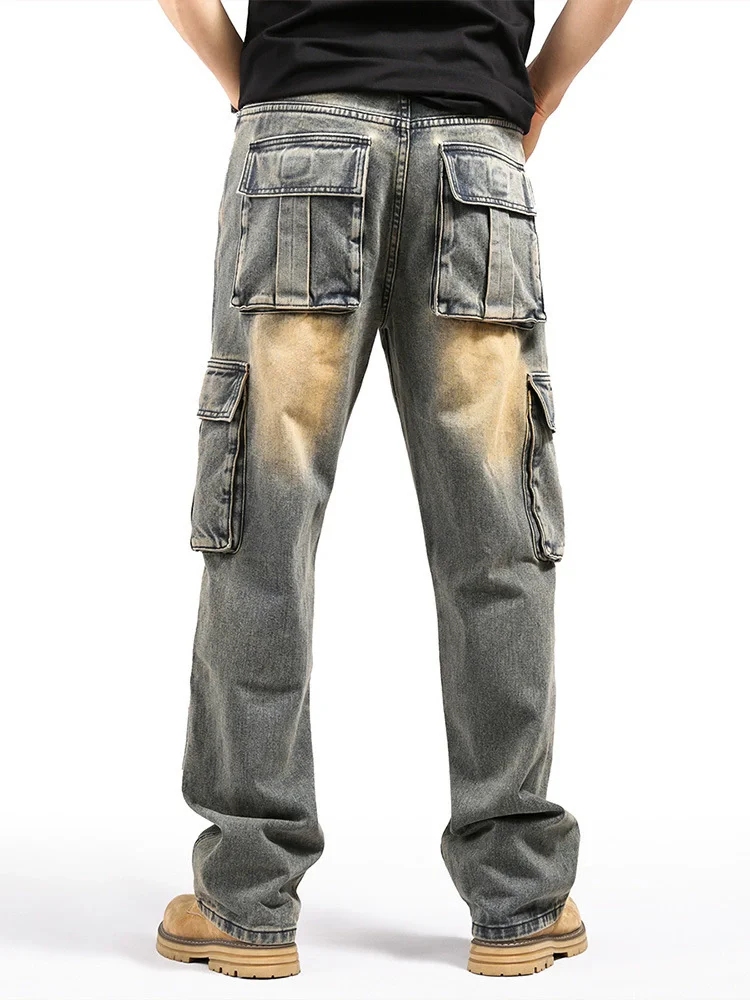Fashion Trend Jeans Man Hiphop Skateboarders Denim Pants Autumn Winter Cowboy Trousers Loose Men Big Size Hip Hop