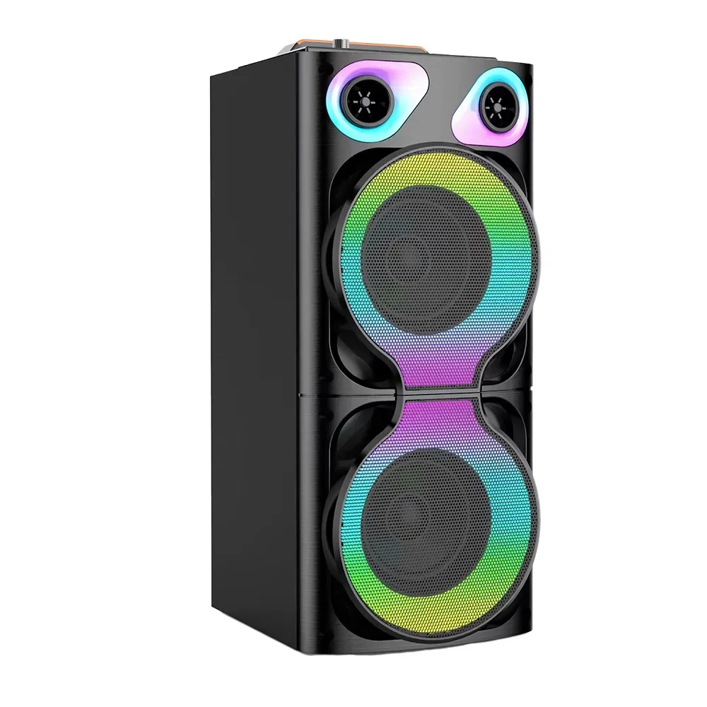 Doppio altoparlante Bluetooth Wireless da 4 pollici 20W potente con luce RGB ad alto Volume portatile HIFI Wireless Family Audio DJ Box