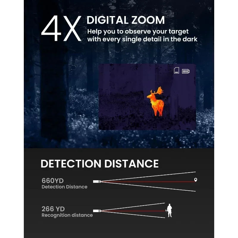 Thermal Monocular T-Recon Hunter, 256x192 (25 Hz) TNV10 Aircraft Mg-Al Alloy Thermal Monocular