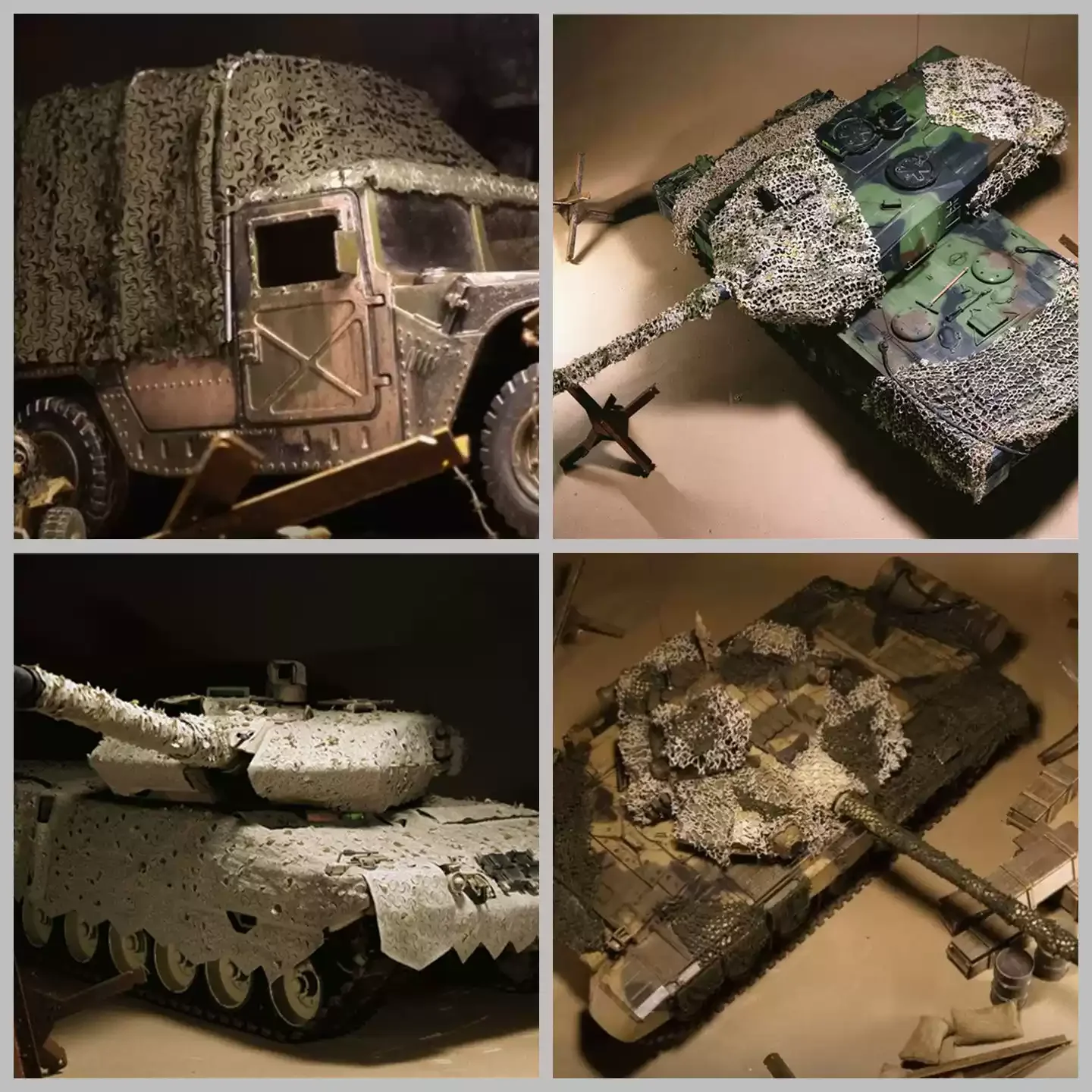 1/16 Henglong RC Tank Camouflage Net Ultra Thin Large Camo Netting Scene Concealment Cloth Diorama Decoration Military Accessory
