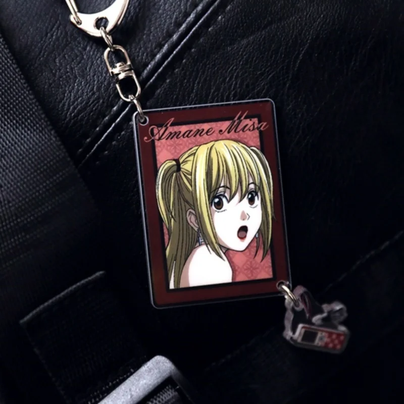 Periféricos de Anime Death Note llavero acrílico colgante mochila colgante llavero accesorio decorativo adorno colección regalo