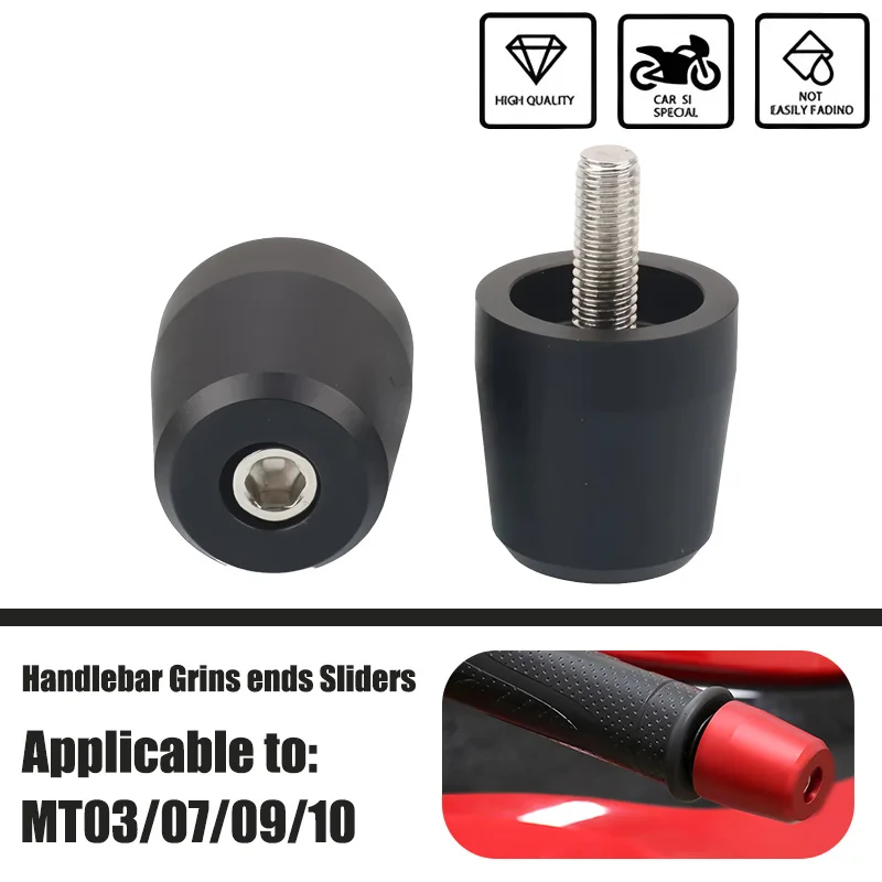 For YAMAHA MT-03 MT-09 MT-10 MT-07 MT07 MT09 Motorcycle Handlebar End Caps Handlebar Grips Ends Cap Plug Slider Bucket Weight Co