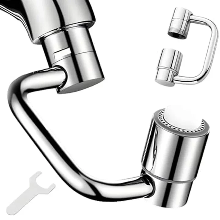For Kitchen Use Silver 1440 Faucet Adapter Rust Resistant Faucet Extender Faucet Extender Switchable Spray Settings