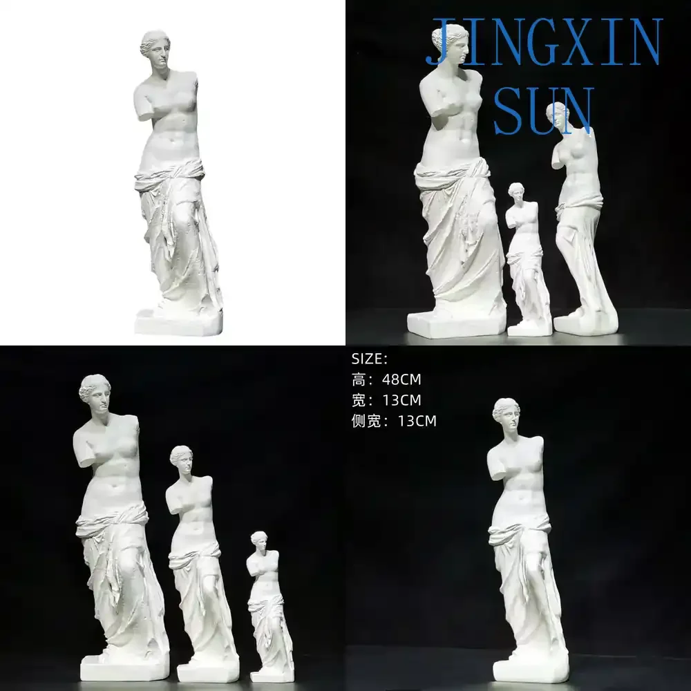 Broken Arm Venus Resin Plaster Statue Ornament for Study TV Cabinet Decoration Home Office Flat Sketch Painting Model Decor