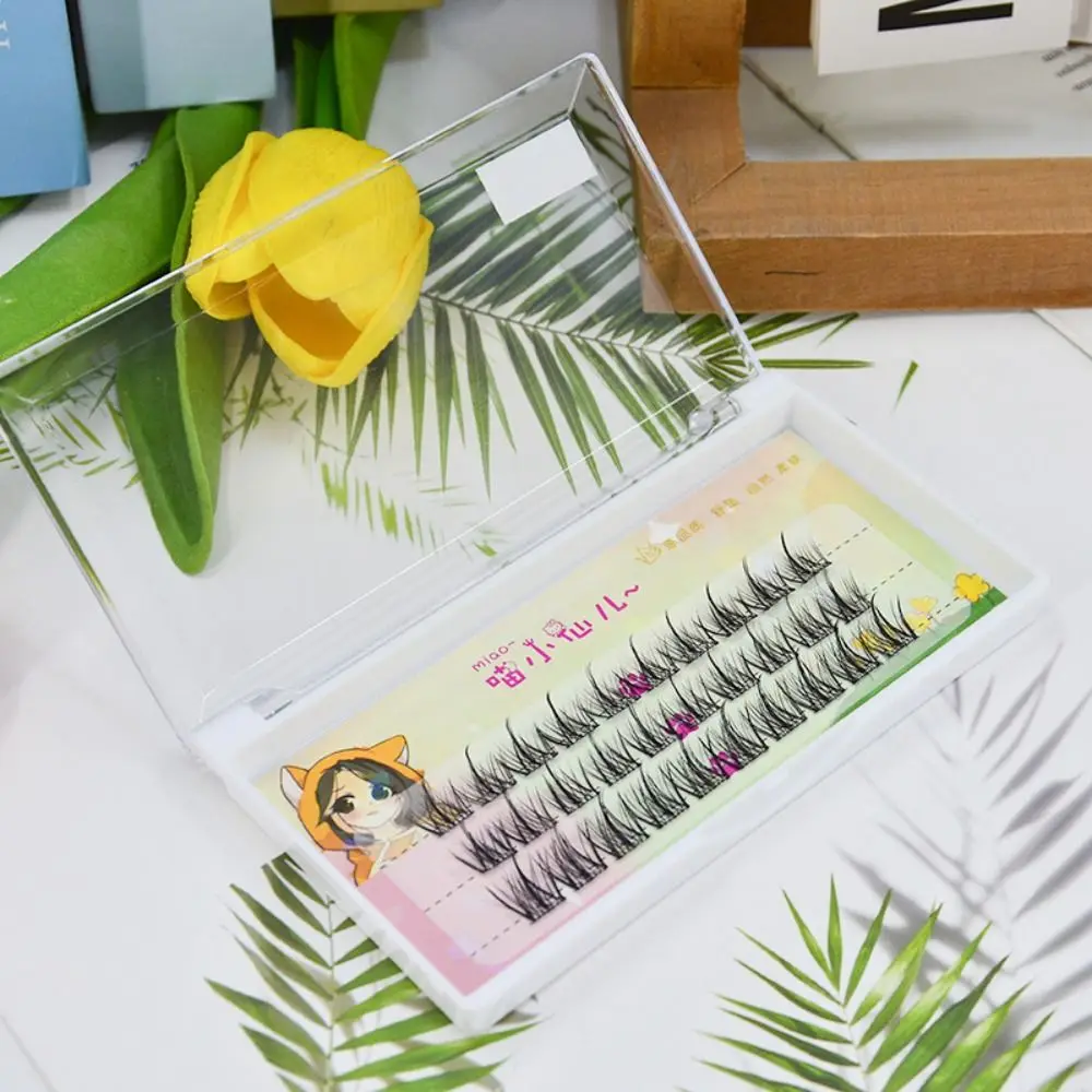 30/50 مجموعات الرموش العنقودية الفردية لتقوم بها بنفسك ماكياج رقيق الرموش الصناعية طويلة الأمد الحلو مجزأة الرموش حزم لتقوم بها بنفسك #3