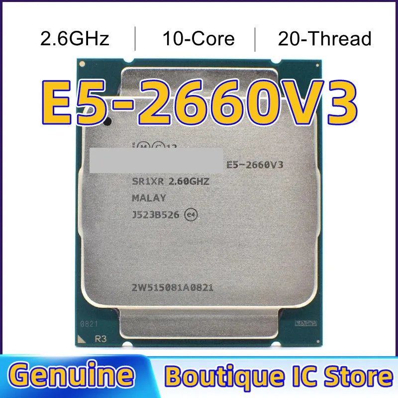 

Xeon E5 2660 V3 2660V3 2.6Ghz 10-Core LGA 2011-3 SR1XR cpu processor