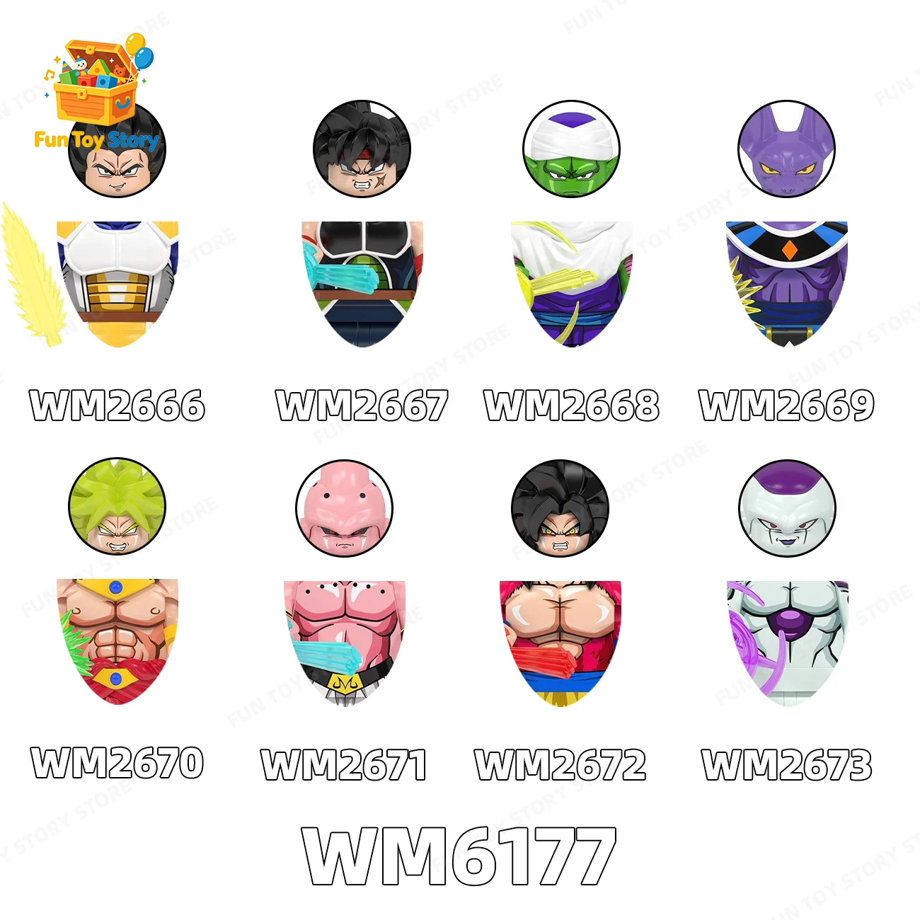 Série d'anime WM6177, blocs de construction assemblés, jouets de poupées, collectionnés par les passionnés, petits cadeaux