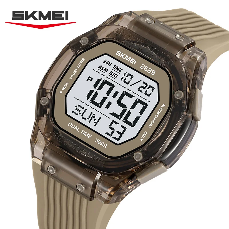 SKMEI 2689 Fashion Chronograph Digital Watches For Men And Women Outdoor Sport Wristwatch Men's Watch Alarm Clock Waterproof