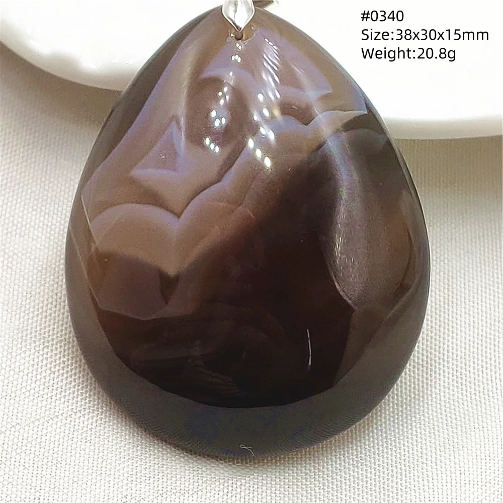 Natural Black Persian Agate Pattern Pendant Necklace Jewelry Water Drop Fashion Women Men Pink Agate Bead Gift Stone AAAAAA