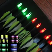 6pcs Hunting Shooting Luminous Lighted Compound Bow LED Glowing Arrow Nock Tail Fit 6.2mm Arrow Shaft