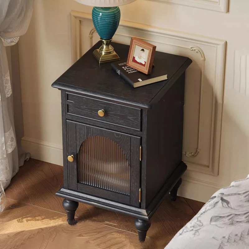 Aesthetic Classic Nightstand Storage Beauty Luxury Vintage Nightstand Drawer Minimalist Mesa De Cabeceira Bedroom Furniture