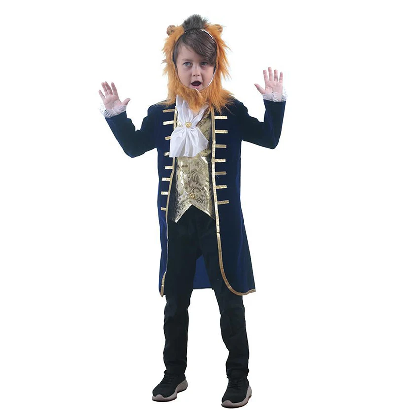 Schoonheid En Het Beest Cosplay Anime Halloween Kostuums Kinderen Verkleedkleding Carnaval Leeuw Fursuit Ise Maskerade Feestkleding