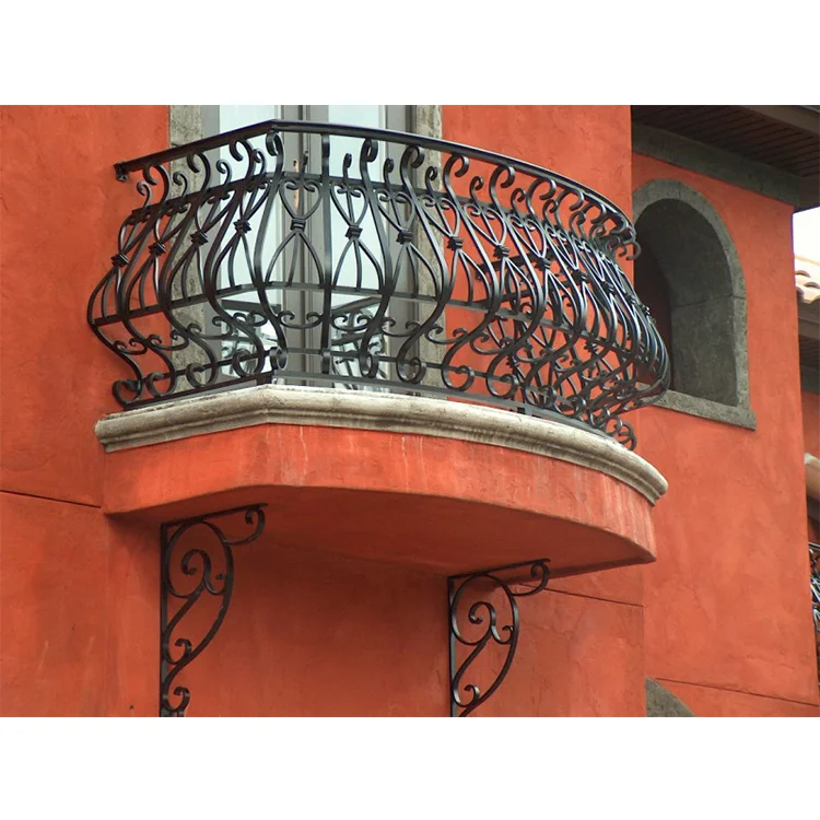 Customization Modern Design Wrought Iron Balcony Balustrades for Villa Decoration Factory Direct Sale