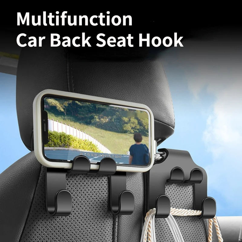 

Multifunction Mobile Phone Holder Car Back Seat Hook Hanging Storage Lazy Rear Seat Phone Stand Headrest Bracket For iPhone