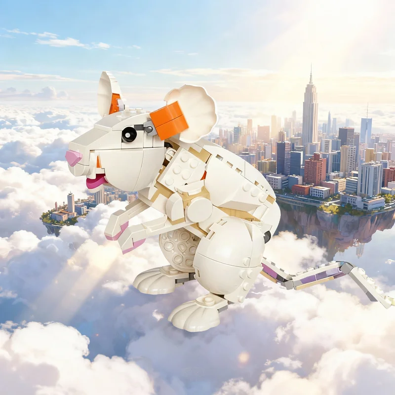 

201pcs MOC Laboratory Rat Creator 3 1 Model Building Blocks Architecture DIY Toy Creative Education Christmas Gifts Idea