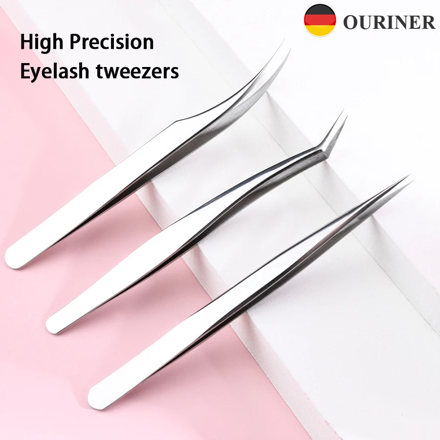 Stainless Steel Eyelash Tweezers High-density Flowering Planting Grafting Eyelash Tools Golden Feather Dolphin Peacock Clips