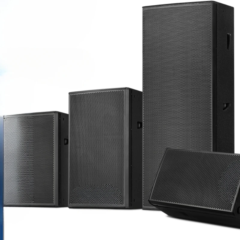 Stage audio set, professional floor-to-ceiling speakers, high-power single 15-inch full set, outdoor heavy bass, super large