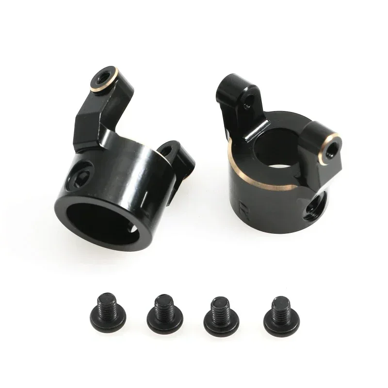 Black Coating Brass Front C Hub Carrier, Bloco de rodízio para Axial SCX10 PRO 1/10 RC Crawler, Atualização de carro Peças Acessórios