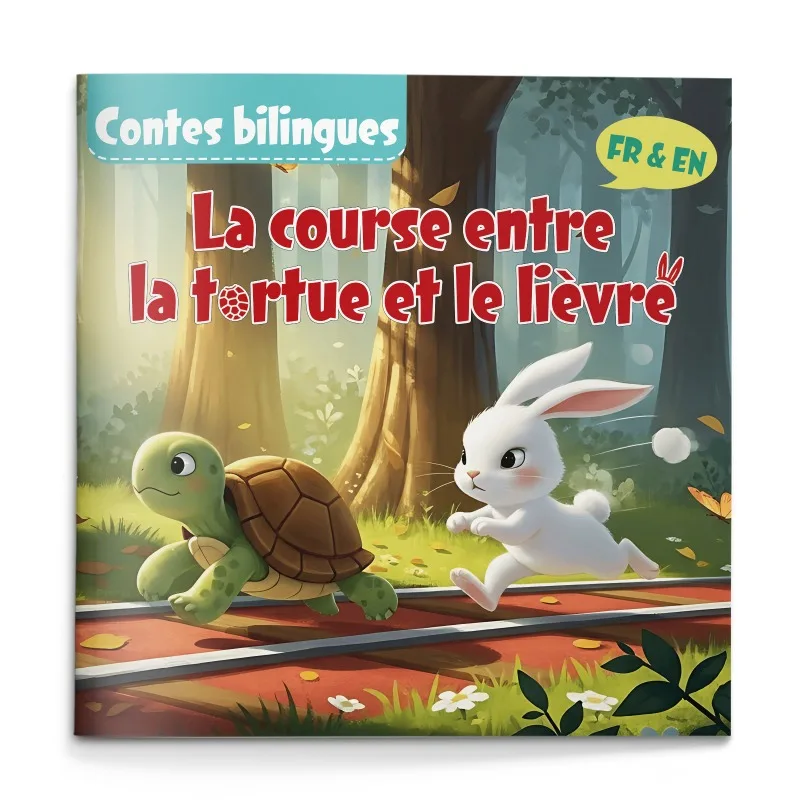 French-English Bilingual Fables 3-Book Set for Kids: Classic Picture Storybooks, Tortoise & Hare, Lion & Mouse, Ant