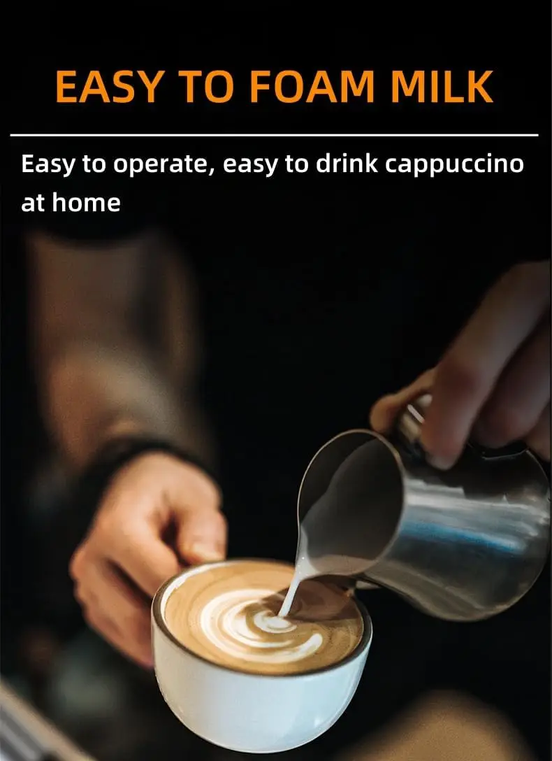 رغوة الحليب للقهوة - خلاط يدوي، خلاط مشروبات صغير، عصا رغوة القهوة مع حامل لللاتيه والكابتشينو والماتشا