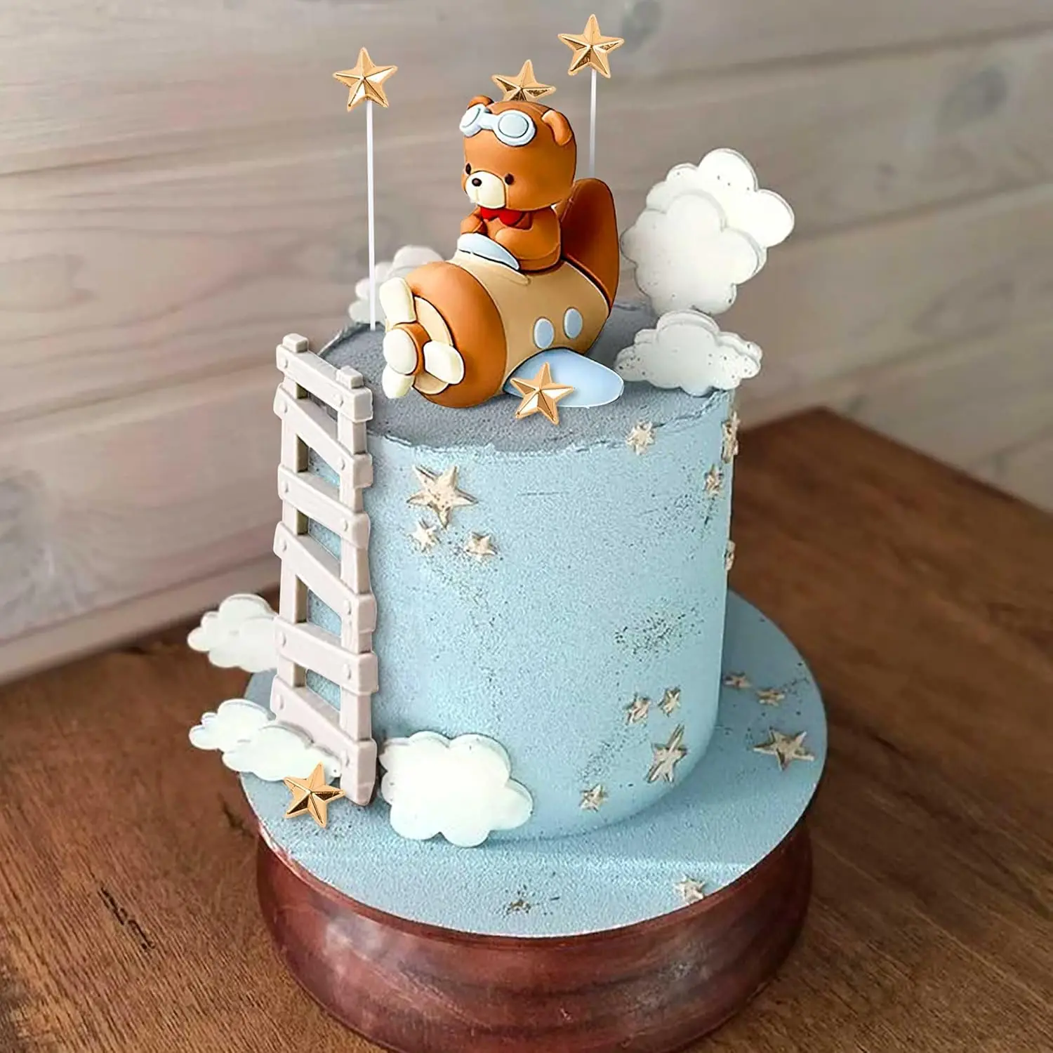 13 Stück Flugzeug-Kuchenaufsatz für Zeitfliegen 1., Flugzeug-Themen-Dekorationen für Geburtstags-Babyparty – Detail 11
