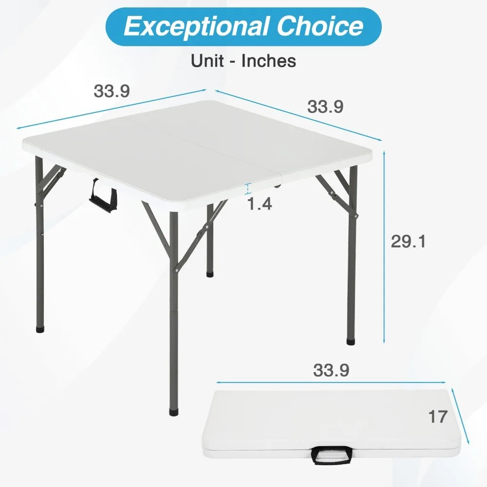 طاولة قابلة للطي شديدة التحمل، سعة 330 رطل، محطة عمل محمولة للتخييم وتناول الطعام للاستخدام الداخلي والخارجي