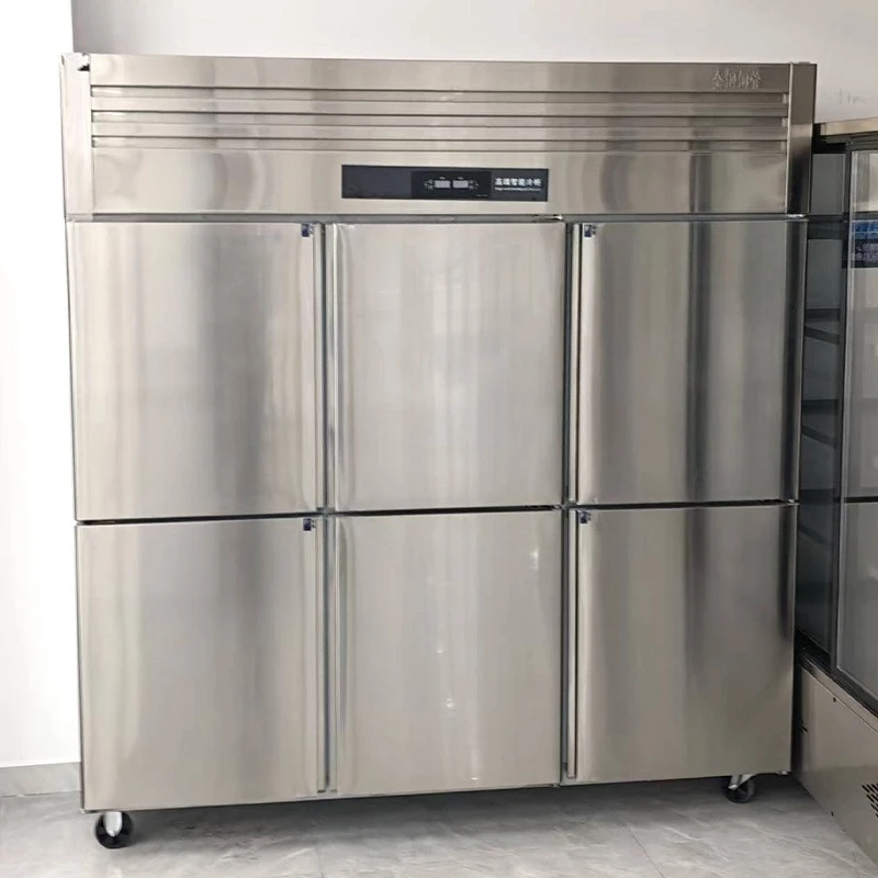 

Commercial four-door freezer restaurant back kitchen large capacity double temperature six-door freezer multi-door refrigeration