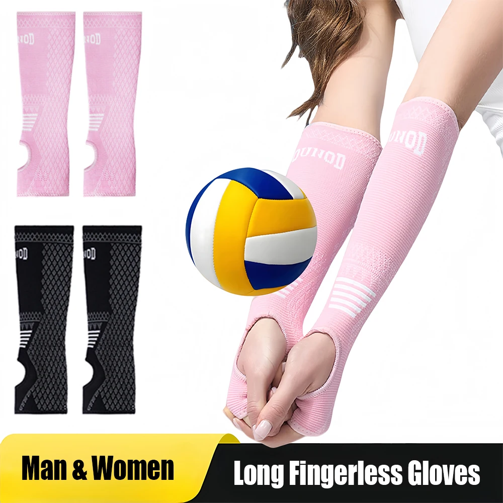 

1Pair Punk Gothic Long Fingerless Gloves Knitted Arm Warmer Elbow Length Thumb Hole Gloves Outdoor Sports Arm Sleeves