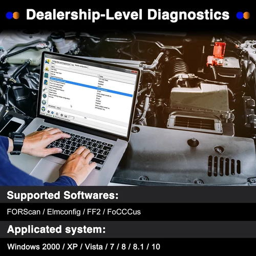 Imagen 2 del producto OBD2 ELM327 USB v1.5 FORScan Scanner ELM327 FORScan Pro lector de código herramienta de escaneo de diagnóstico automático Ford programación de funciones ocultas