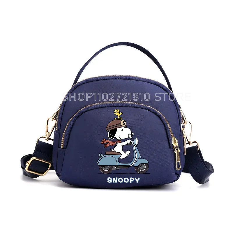 Сумка на плечо Snoopy с героями мультфильмов, аниме, мини-портфель, повседневная сумка из нейлоновой ткани, женская сумка через плечо с карманами, простой кошелек для монет