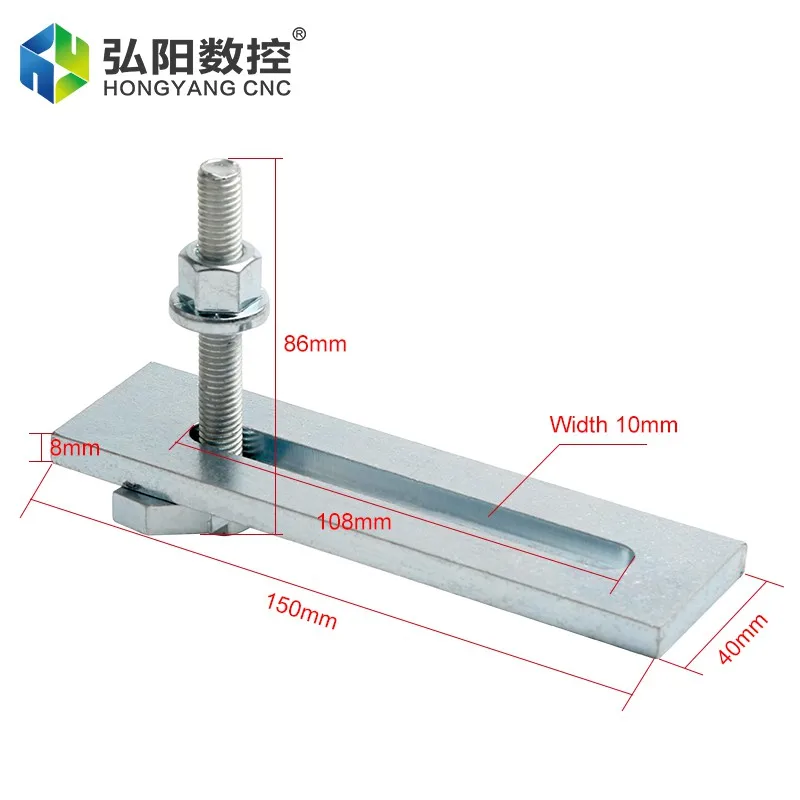 T Type Guide Rail Fixture 40*150mm Stainless Steel Platen CNC Milling Engraving Machine Stone Platen Fixed Table Splint