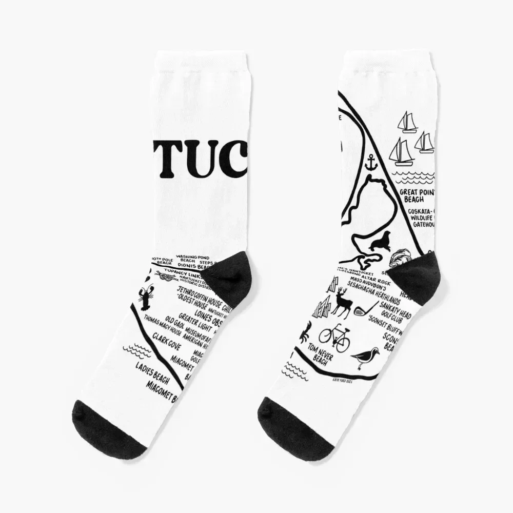 

Nantucket Map Socks colored Run Wholesale men cotton high quality Socks Girl Men's