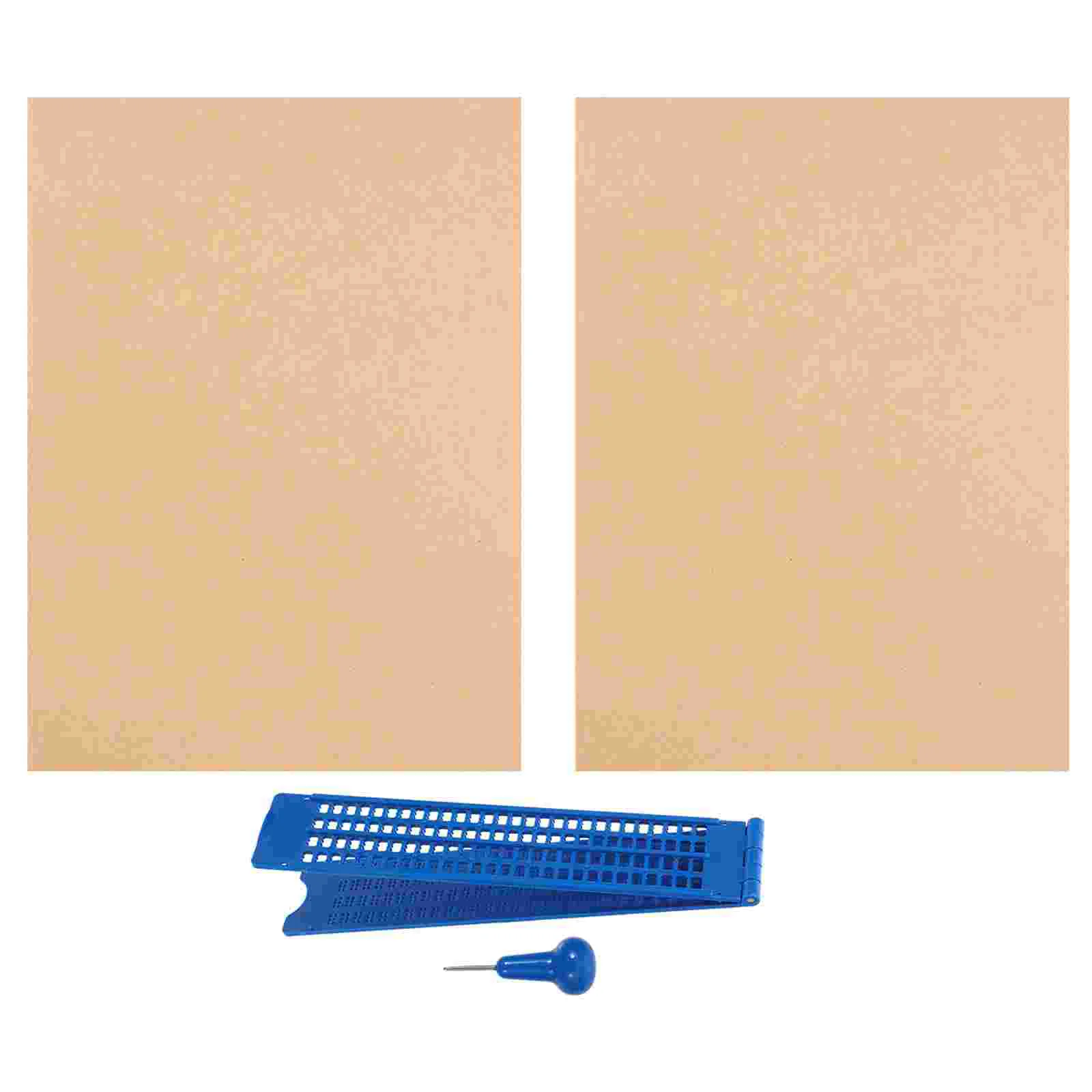 Stylus Pen Braille Board for Blinds Writing 2270X430X080CM Blue and Kit