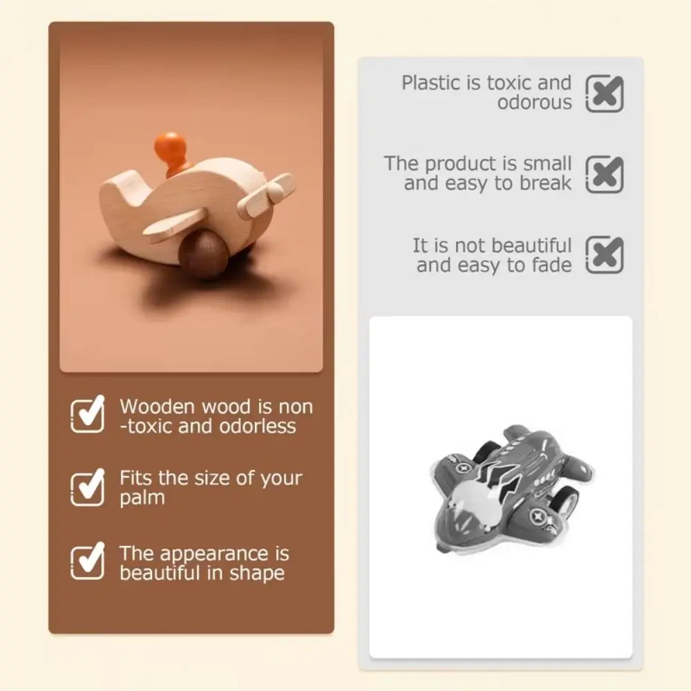 Houten vliegtuigen Beukenfiguren Afneembaar Vroeg onderwijs Simulatie Vliegtuigmodel Handgemaakte hersenspel Vliegtuigen Montessori speelgoed