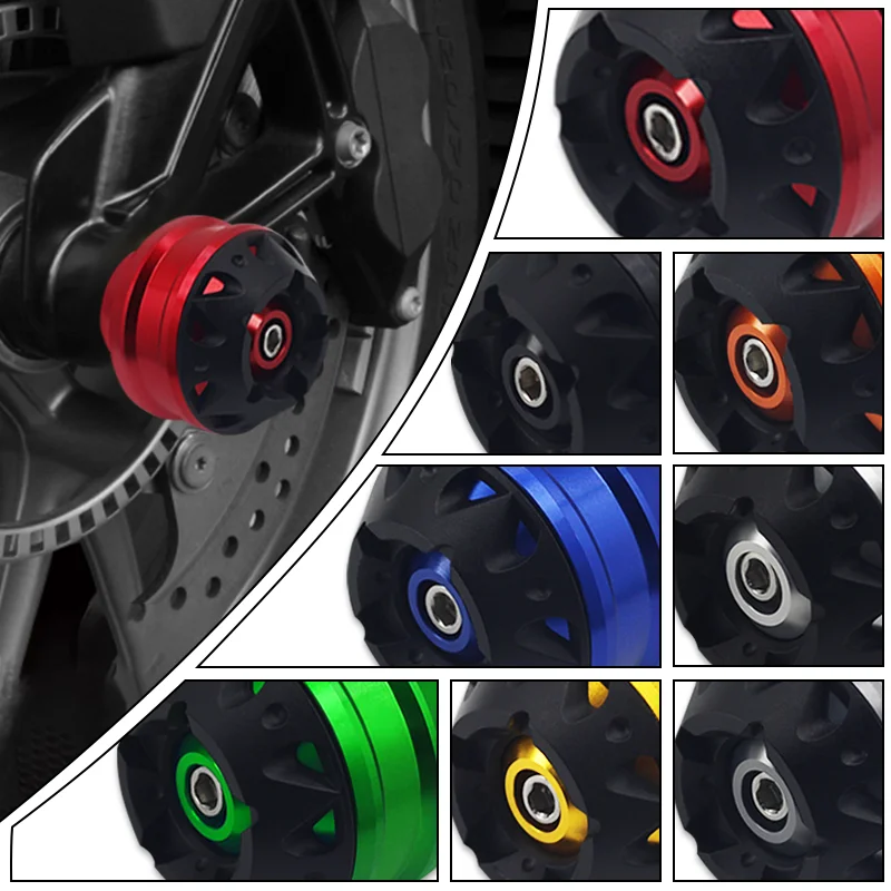 2022 Motorcycle CNC Front Axle Fork Crash Sliders Wheel Protector For VERSYS 650 1000 Versys650 Versys1000 2017-2022 2021 2019