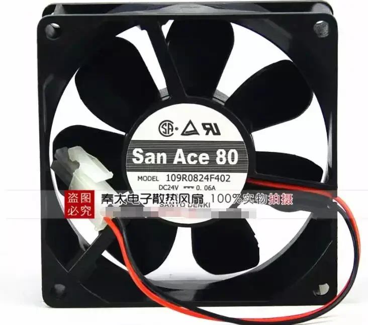 

Ltsf For SANYO DENKI 109R0824F402 DC 24V 0.06A 80X80X25mm 2-Wire Server Cooling Fan 8cm