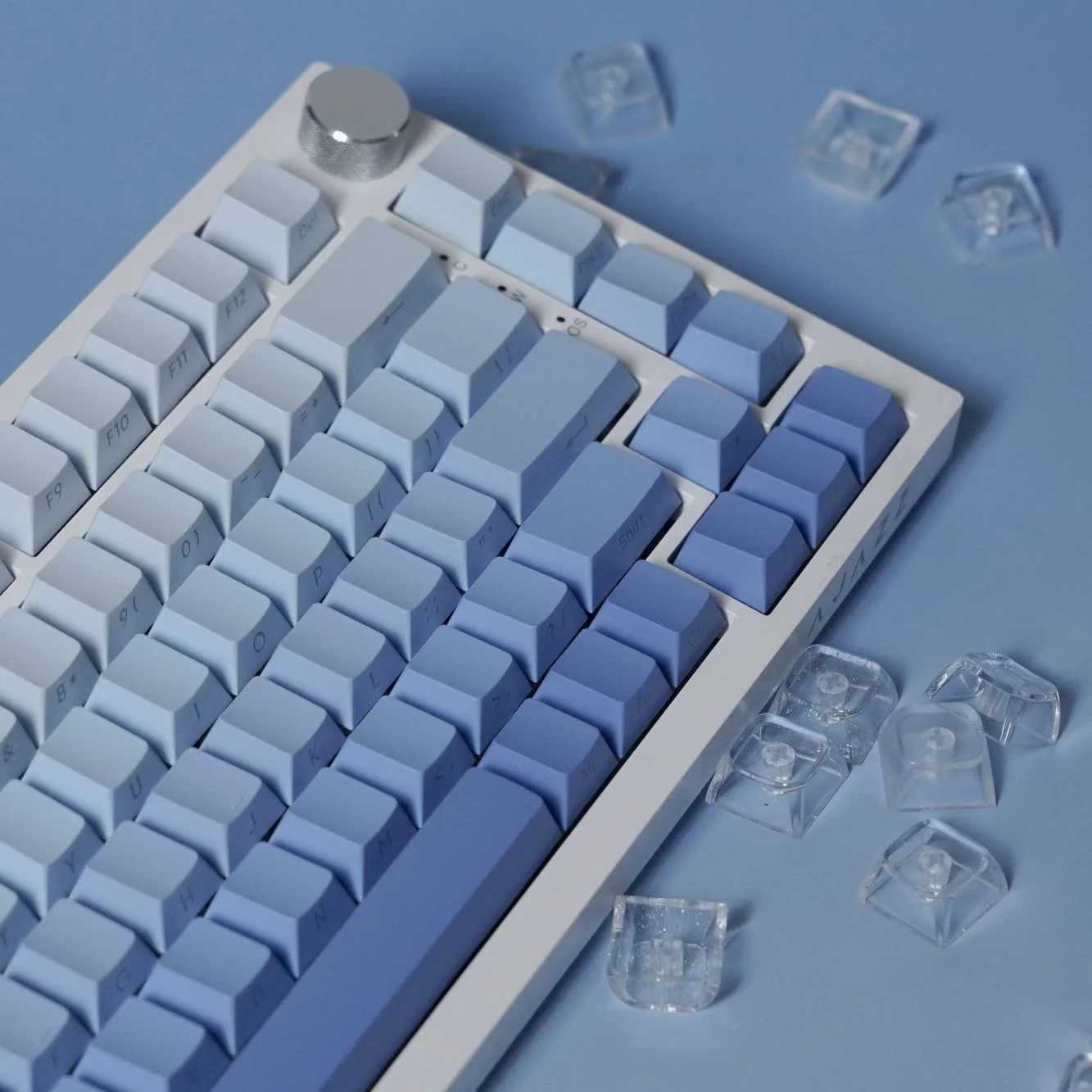Blue Gradient Keycaps Cherry Profile 134keys Side Print PBT Dye‑Subbed Custom Keycap Set  MX Switch Mechanical Keyboard Keycaps