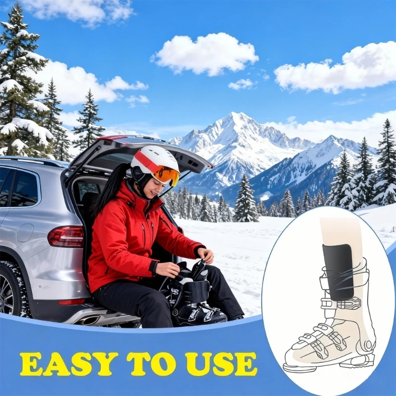4PCS Washable Ski Shin Guards Neoprene Build Easy to Clean Maintaining Durability Suitable for Repeated Ski Event 4XBB