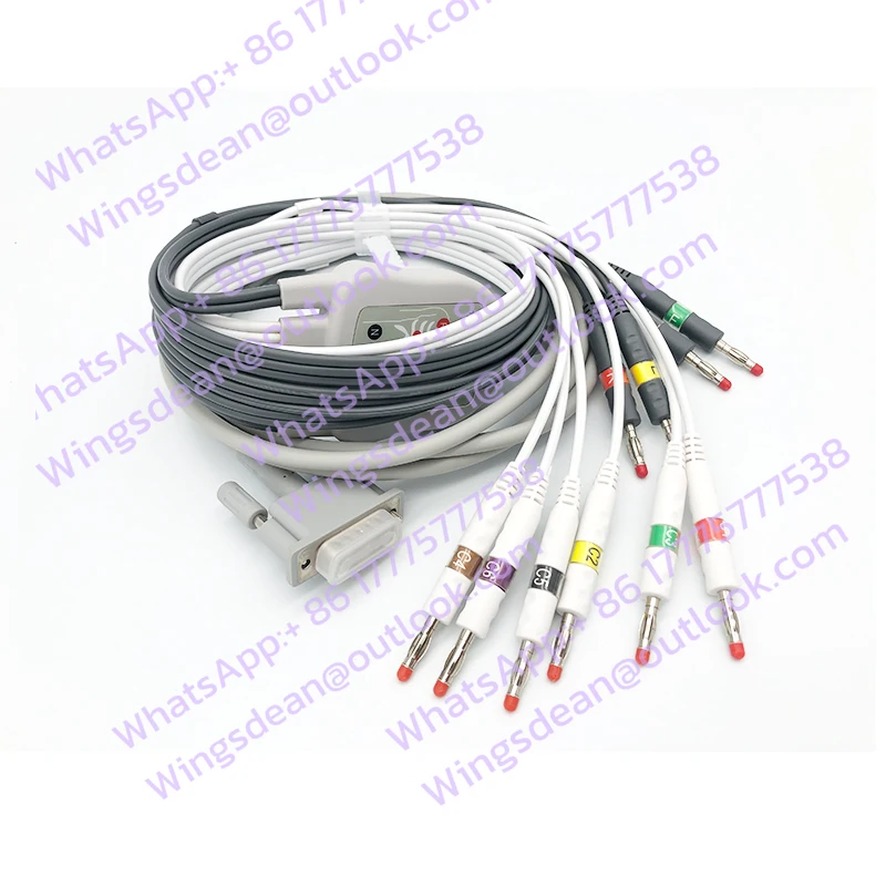 Suitable for TC10 TC20 15-pin Electrocardiograph Machine Twelve-lead Wire Bold Wire Anti-interference