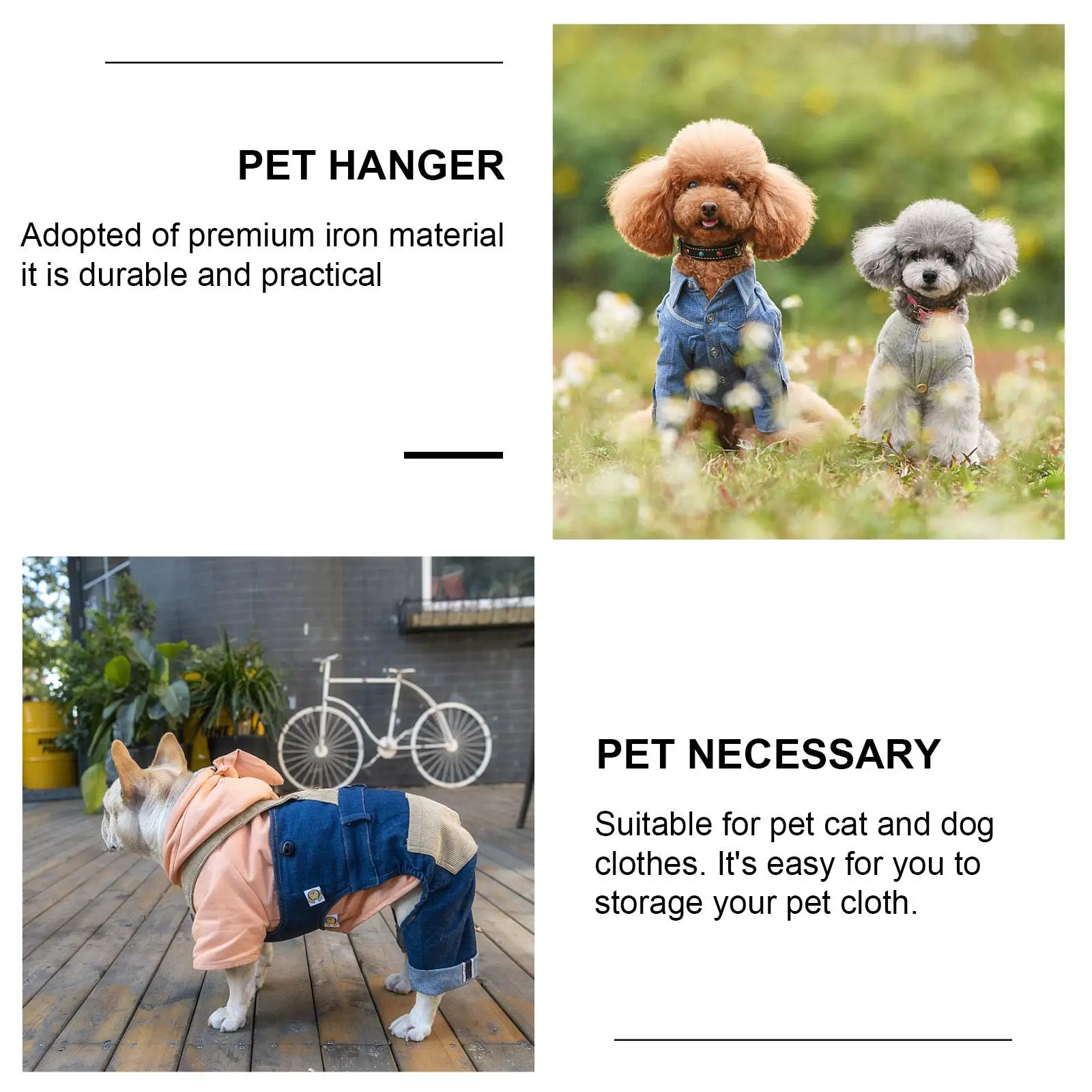 Pet Clothing Hanger Clothes Hanging Rack Costume Storage Dog Supplies Puppy Apparel Hangers